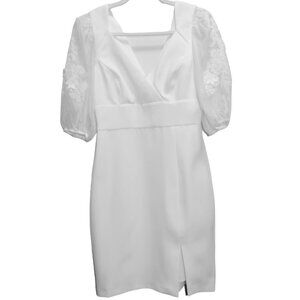 BCBGMAXAZRIA EMBROIDERED COCKTAIL EVENING DRESS